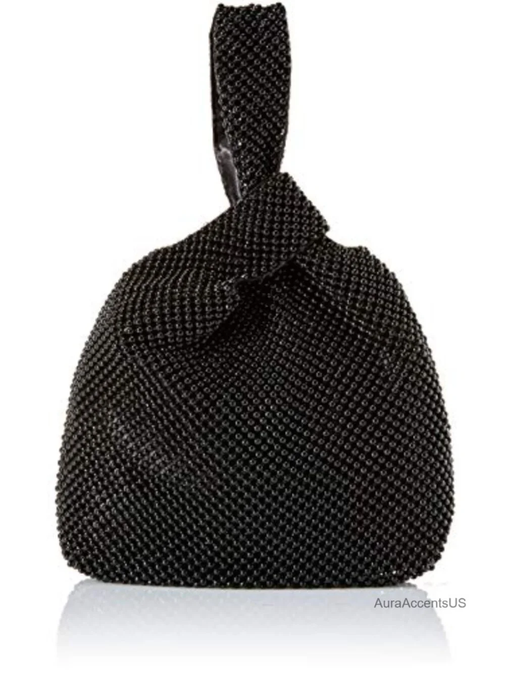 Mesh Pouch Evening Bag with Ring Handles